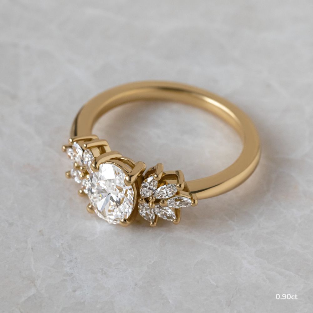 Oval 1 Carat Lab Grown Diamond Ring IGI Certified Isabella