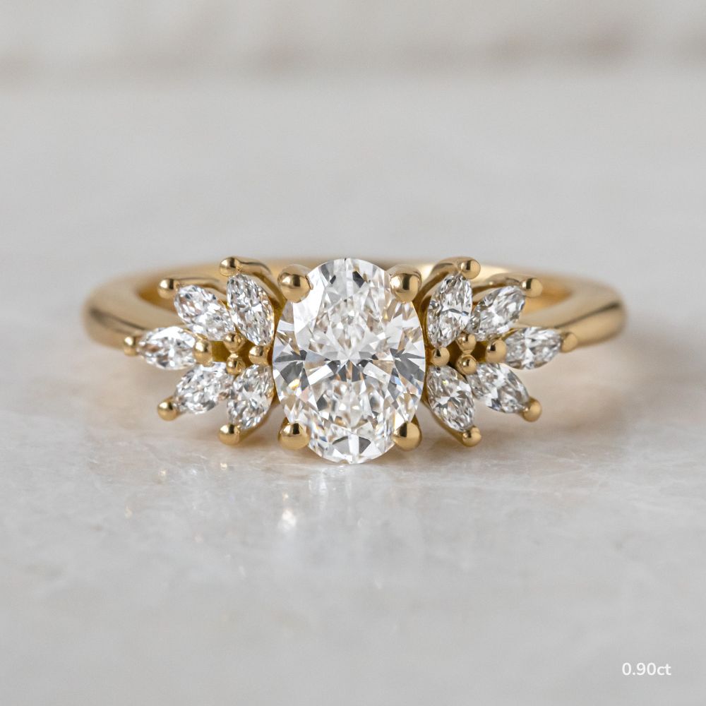 Oval 1 Carat Lab Grown Diamond Ring IGI Certified Isabella