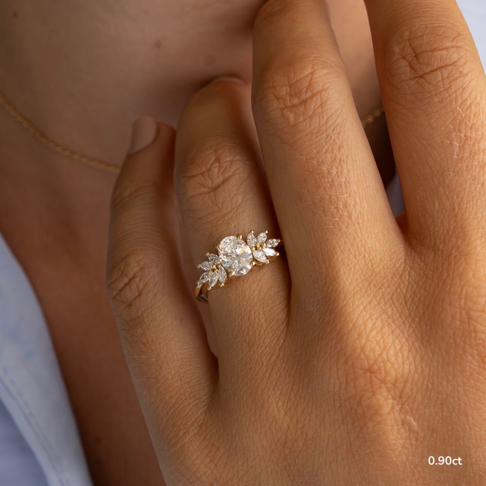 Oval 1 Carat Lab Grown Diamond Ring IGI Certified Isabella