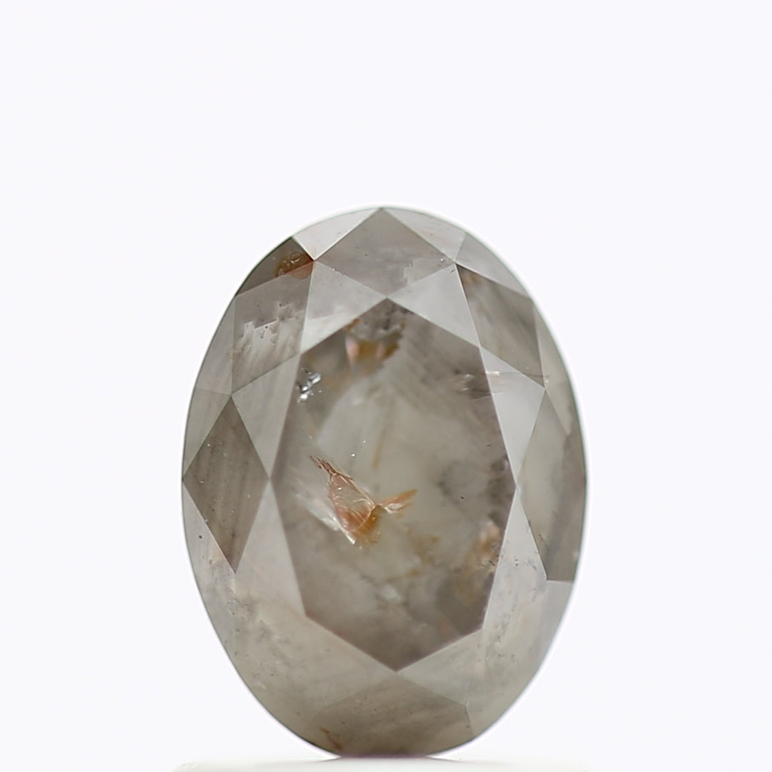 1.32 Carat Oval Gray Salt And Pepper Natural Diamond