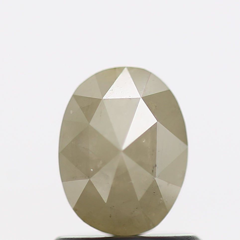 0.81 Carat Oval Rustic Rose Cut Natural Diamond 6.5 MM
