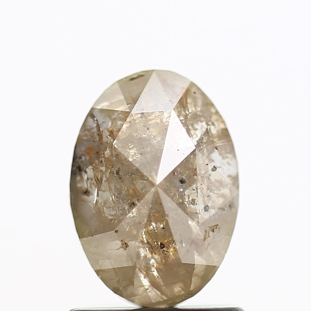 Oval Shape Salt and Pepper Diamond 0.80 ct