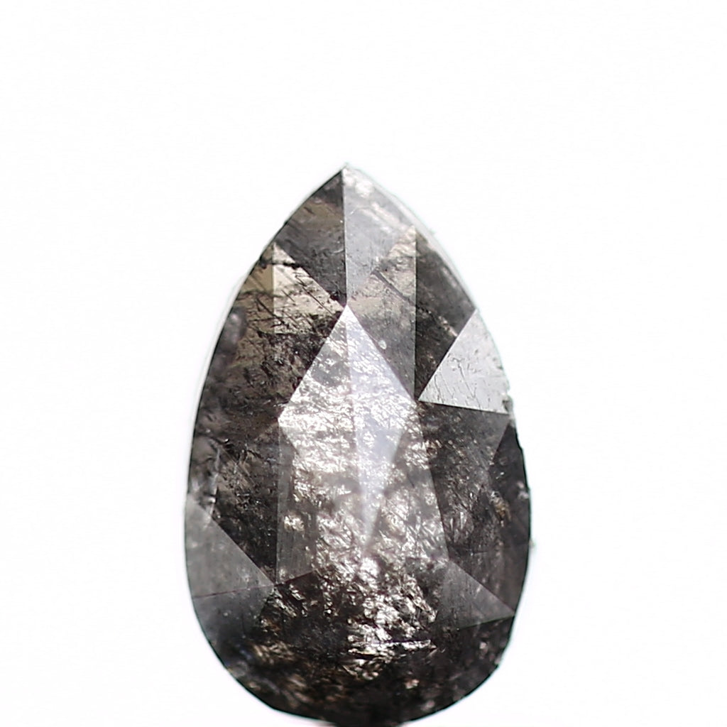 Pear_Rose_Cut_Gray_Salt_and_Pepper_Diamond_0.65_ct
