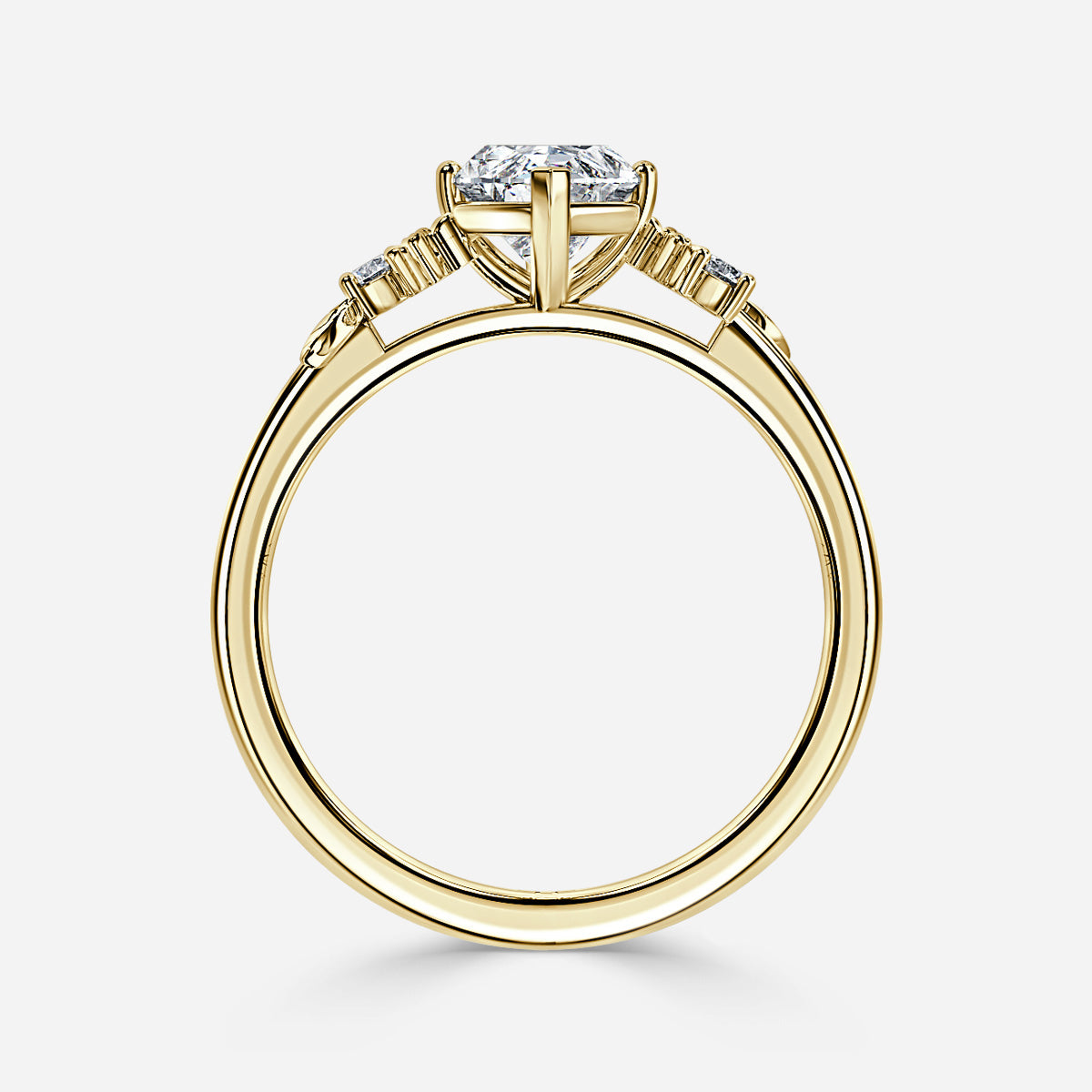 18k Yellow Gold 1 Carat Marquise Engagement Ring Sage