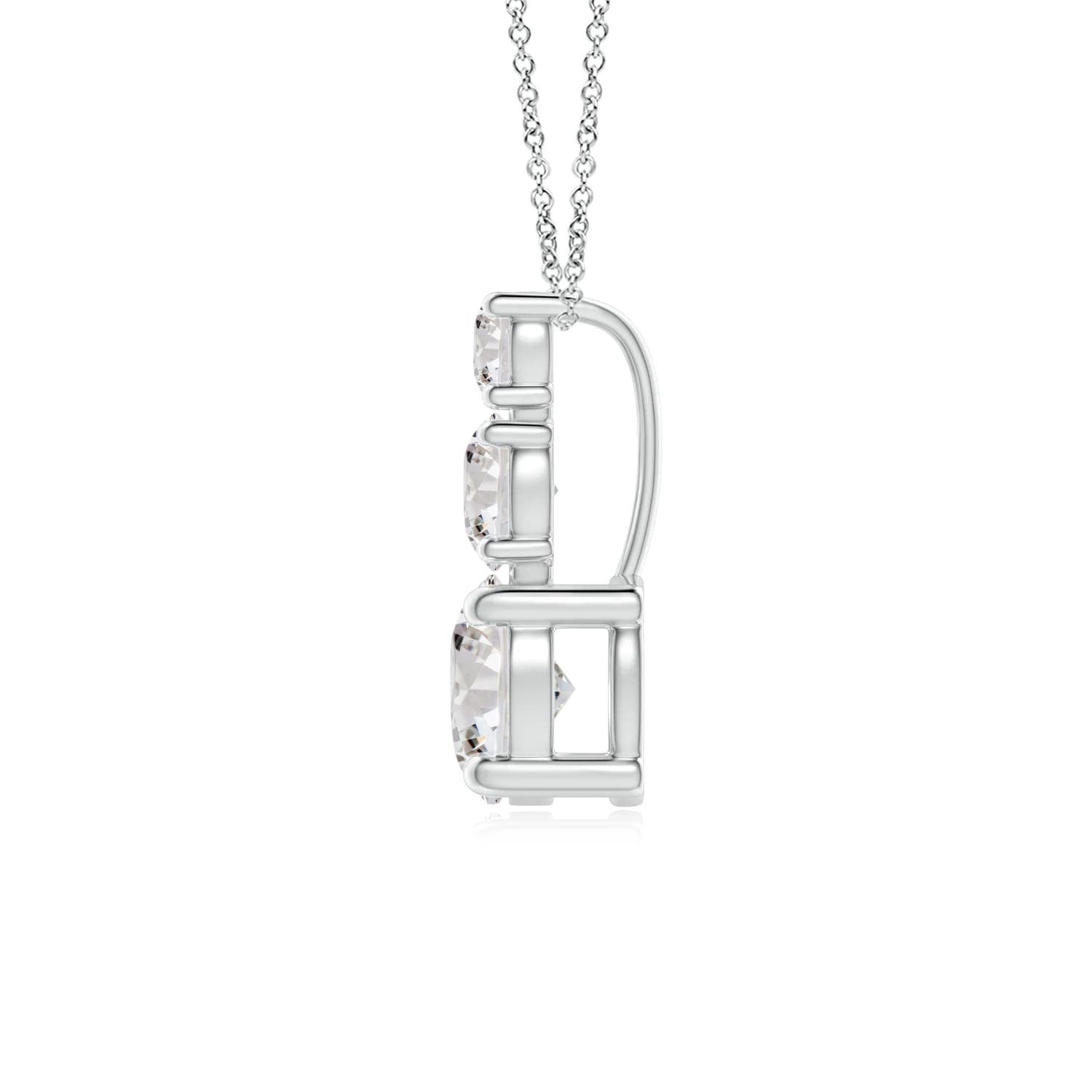 Trilogy Pendant In 14k/18k Rose Gold E/VS1