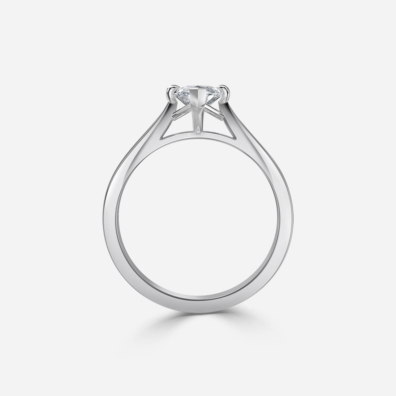 18k White Gold 1ct D VVS1 Marquise Engagement Ring Rose