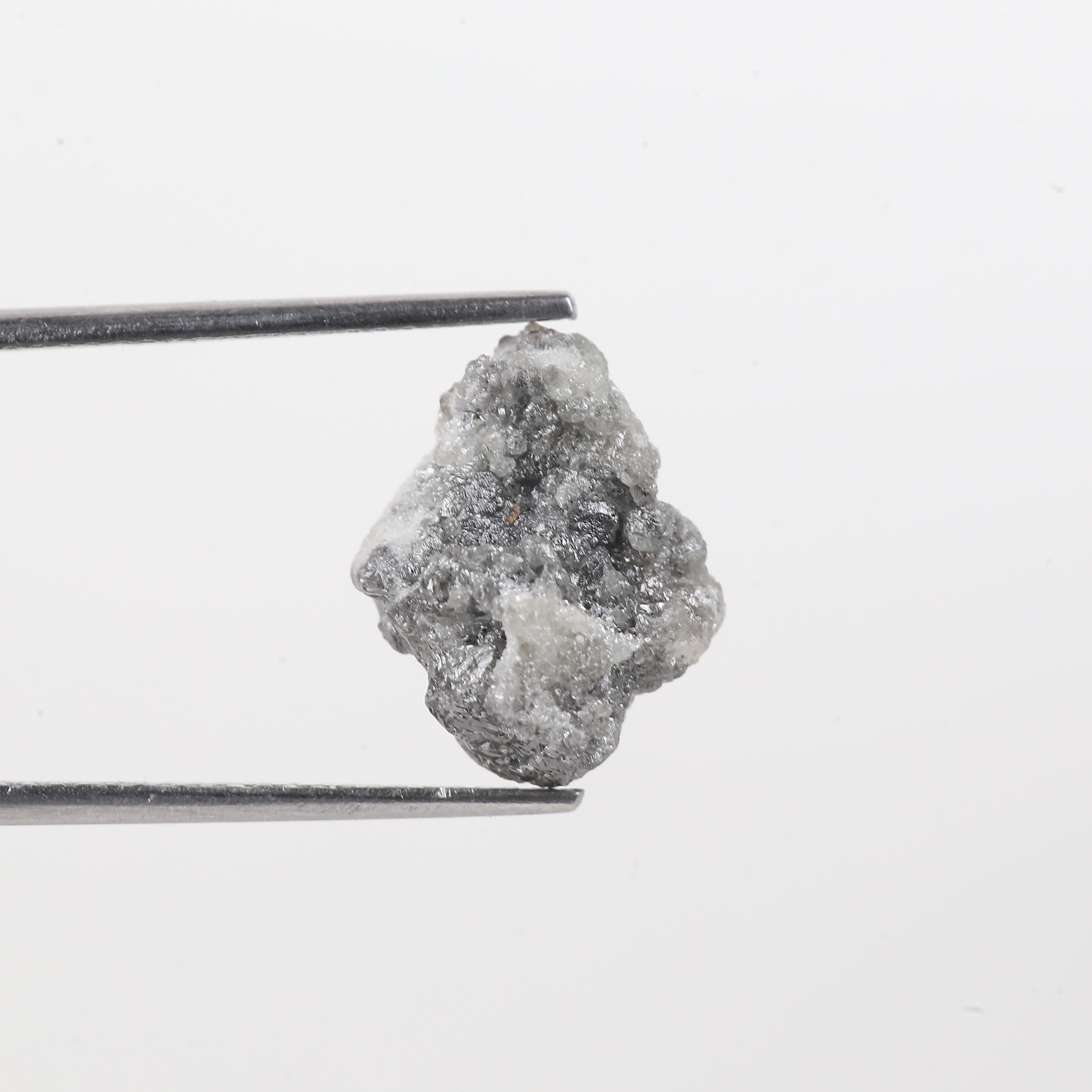 6.76 Carat Natural Rough Diamond Icy Gray Diamond Raw Uncut Diamond 13.53 MM