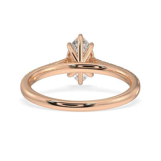 18k Rose Gold 1ct D VVS1 Marquise Engagement Ring Juliet