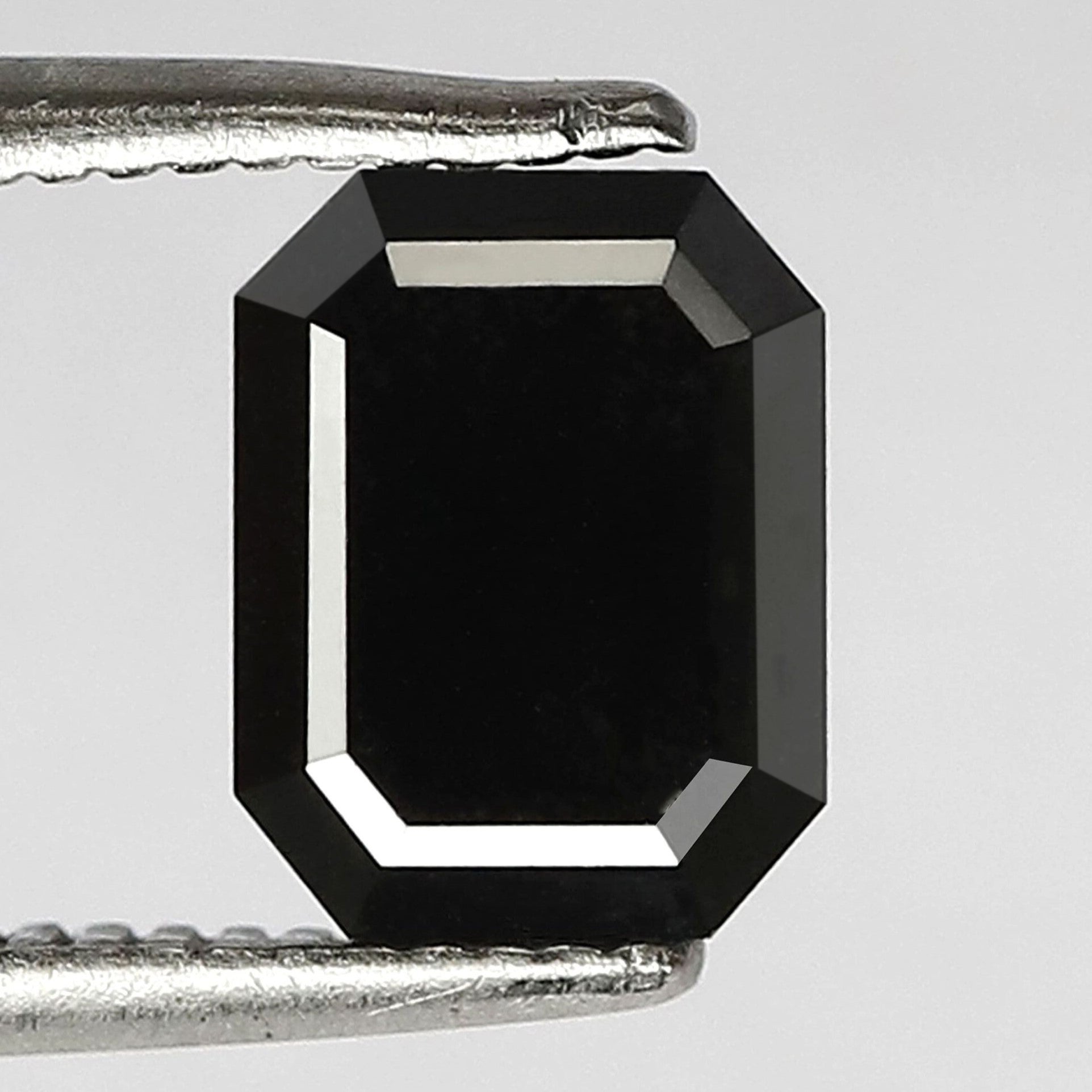 1.06 Carat 6 MM Loose Emerald Shape Black Diamond Emerald Black Diamond Engagement Ring