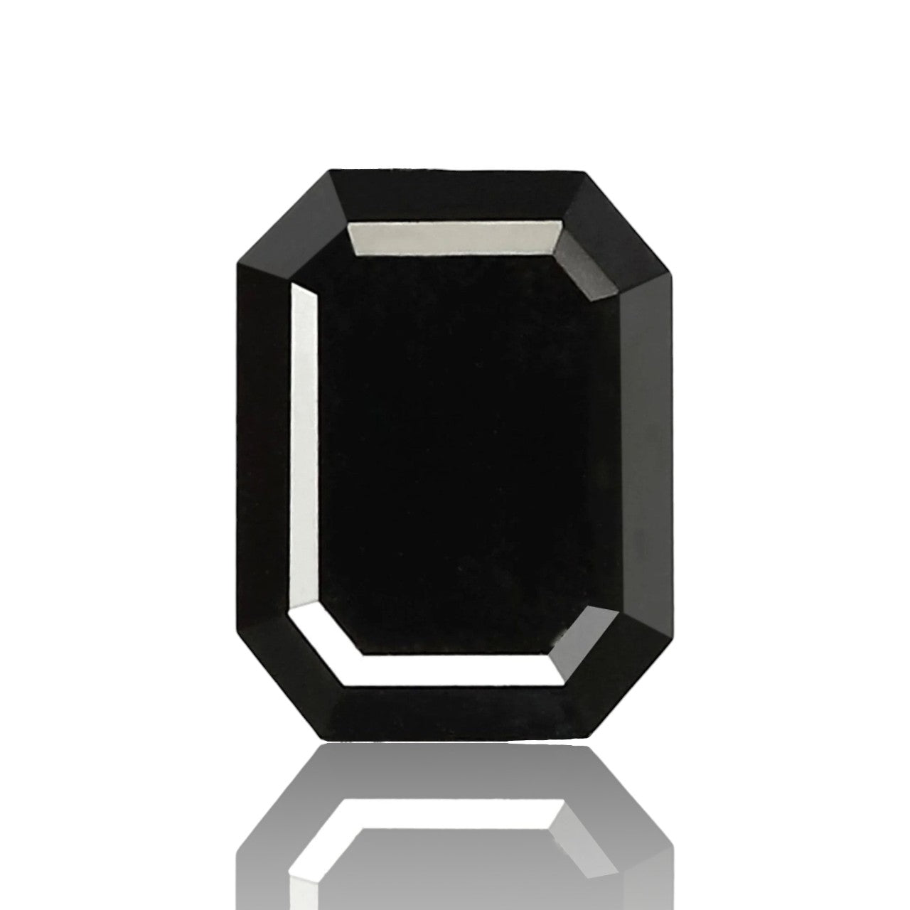1.06 Carat 6 MM Loose Emerald Shape Black Diamond Emerald Black Diamond Engagement Ring