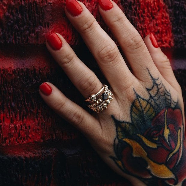 Rosario Black Diamond Ring 14k Rose Gold Gift For Her - Blackdiamond