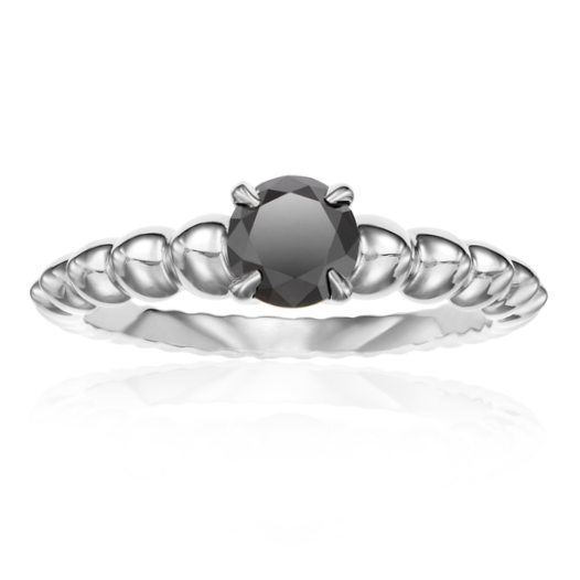 Rosario Black Diamond Ring 14k Rose Gold Gift For Her - Blackdiamond