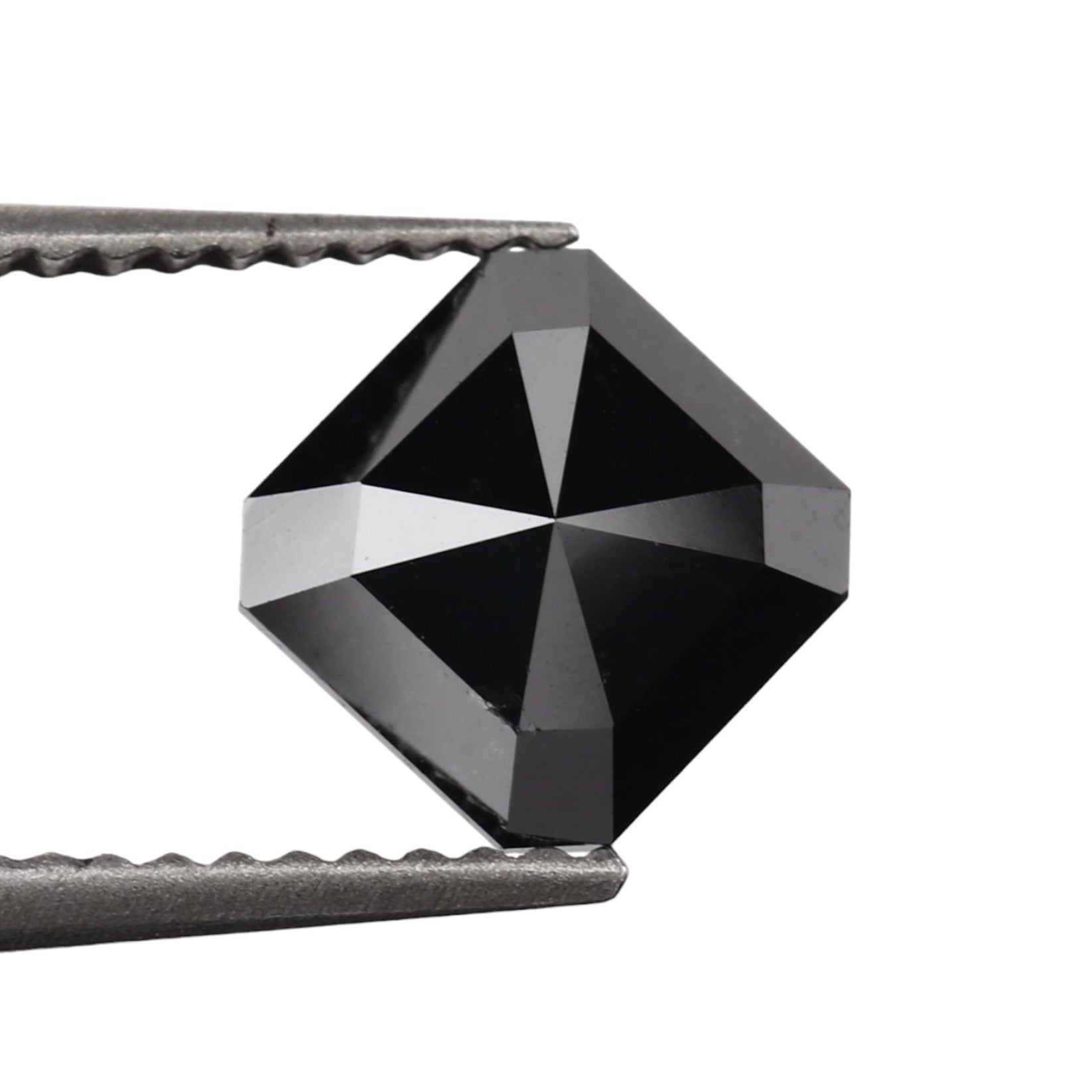 1.31 Carat 6.49 X 6.43 X 3.09 MM Loose Asscher Cut Natural Black Diamond - Blackdiamond