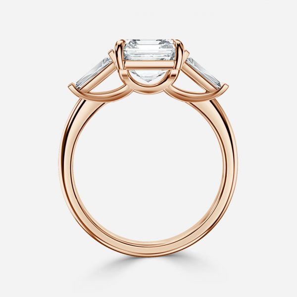 Jeraldine Asscher Three Stone Engagement Ring 14K / 18K Solid Gold