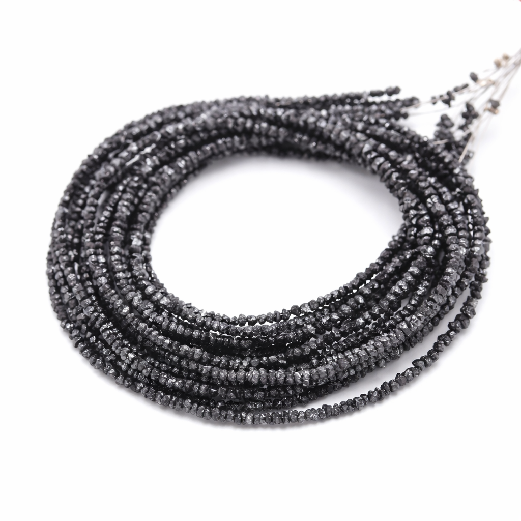 AAA+ Black Rough Diamond Beads Natural Uncut Diamond Beads 2-3mm