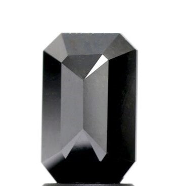 2.10 Carat AAA Emerald Black Loose Natural Diamond For Engagement Ring in 14K 18K Gold - Blackdiamond