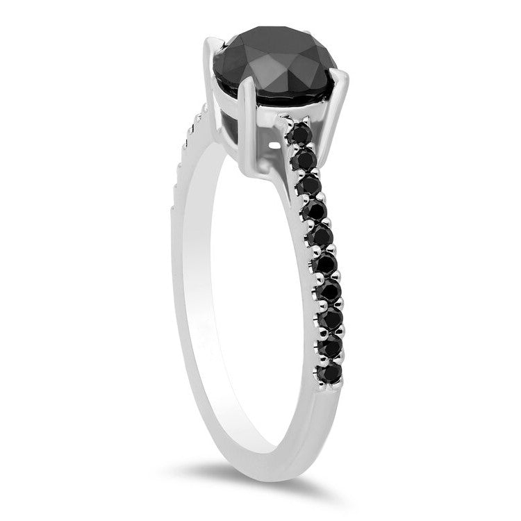The Tiffany Round Black Diamond Ring - Blackdiamond