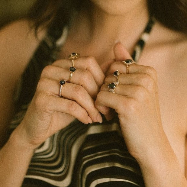 Queen Black & White Diamond Ring - Blackdiamond