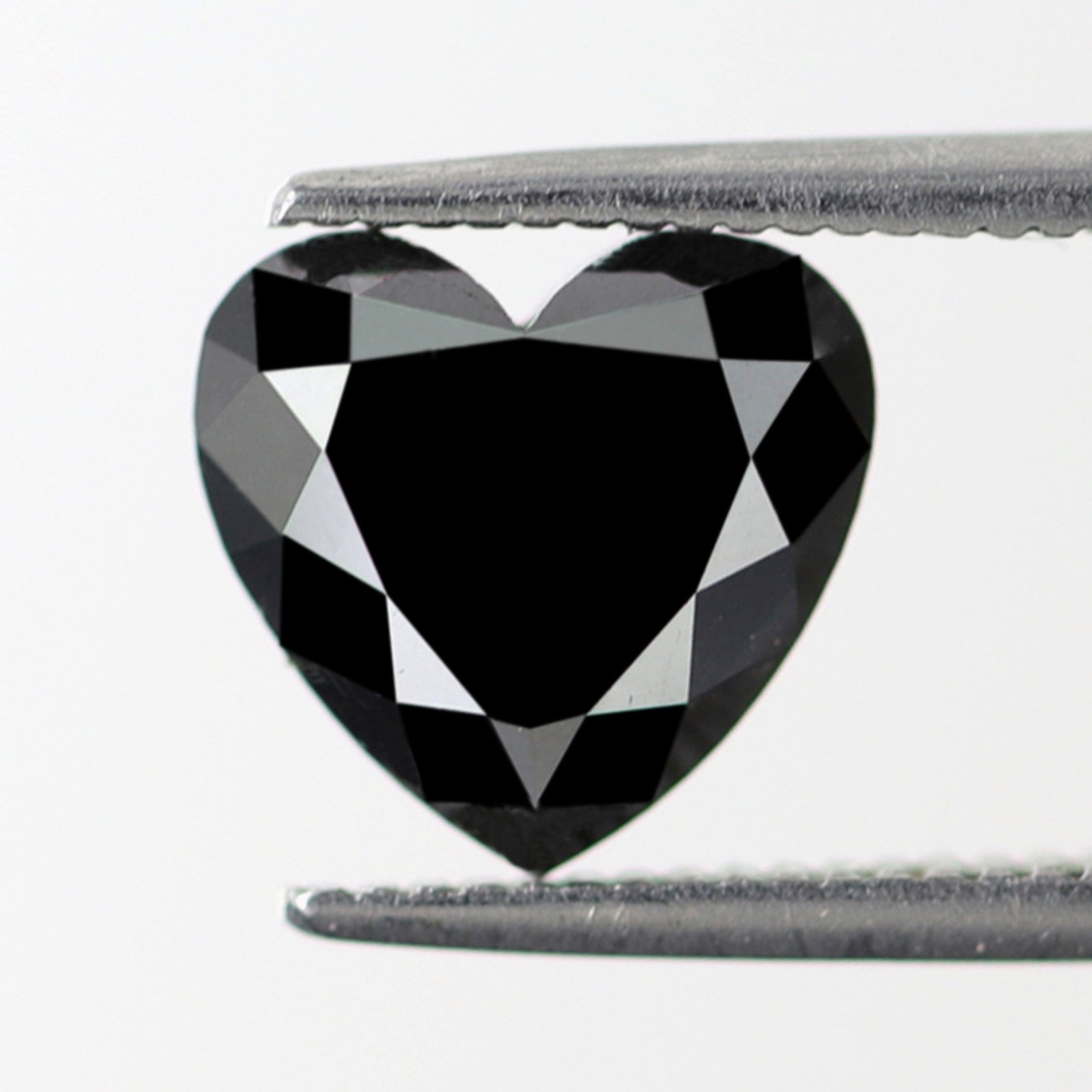 Loose Natural Jet Black Color Diamond 2.44 Carat Heart Brilliant Shape Ethically Sourced Black Diamond Custom Engagement Ring - Blackdiamond