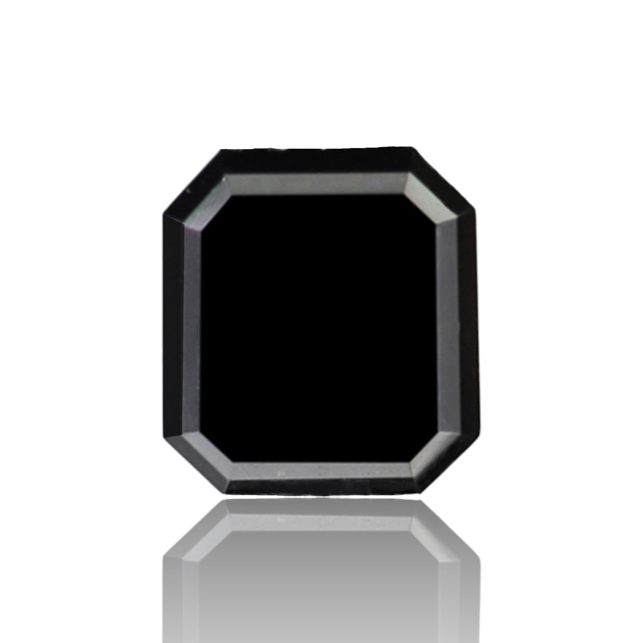 0.83 Carat Loose Black Diamond Natural Earth Mined Emerald Shape Diamond Best AAA Quality Black Diamond Engagement Ring