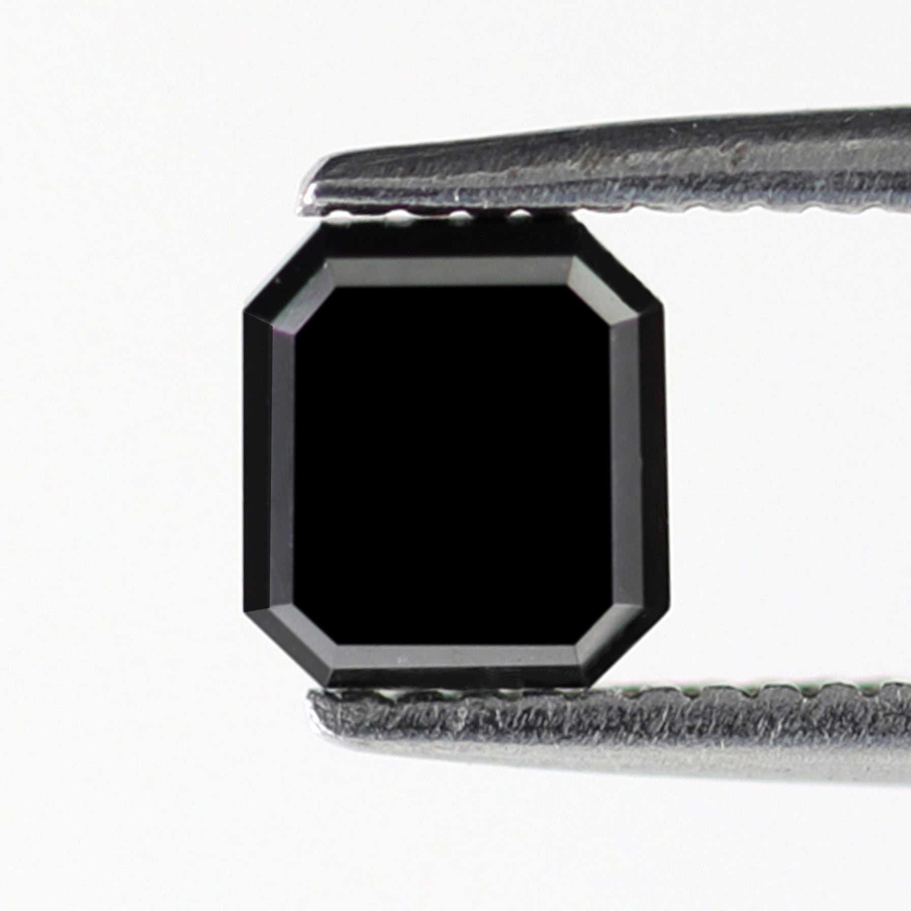 0.83 Carat Loose Black Diamond Natural Earth Mined Emerald Shape Diamond Best AAA Quality Black Diamond Engagement Ring