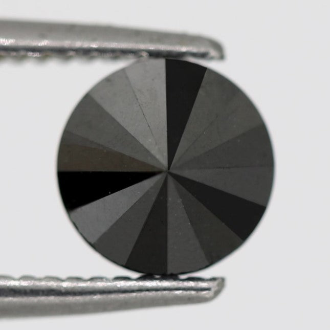 1 Carat Brilliant Cut Round Shape Natural Loose Black Diamond AAA Quality Suitable For Prong Setting 14k Rose Gold Solitaire Engagement Ring - Blackdiamond