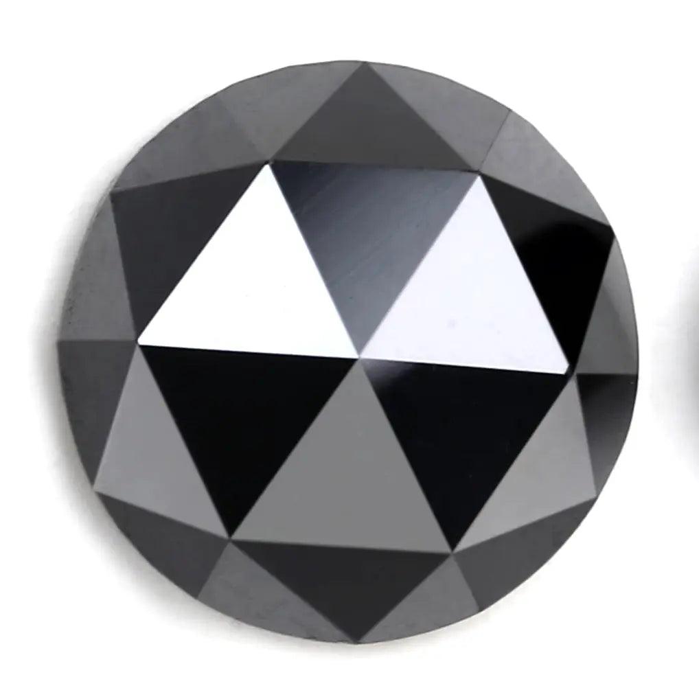 black rose cut engagement ring