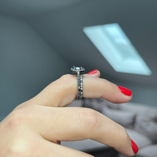 Halo Most Eternity Black Diamond Ring - Blackdiamond