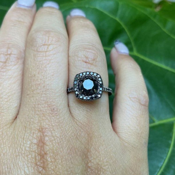 Halo Most Eternity Black Diamond Ring - Blackdiamond