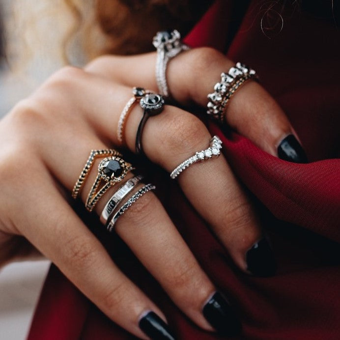 The Lana Black Diamond Ring 14k Rose Gold Gift For Her - Blackdiamond