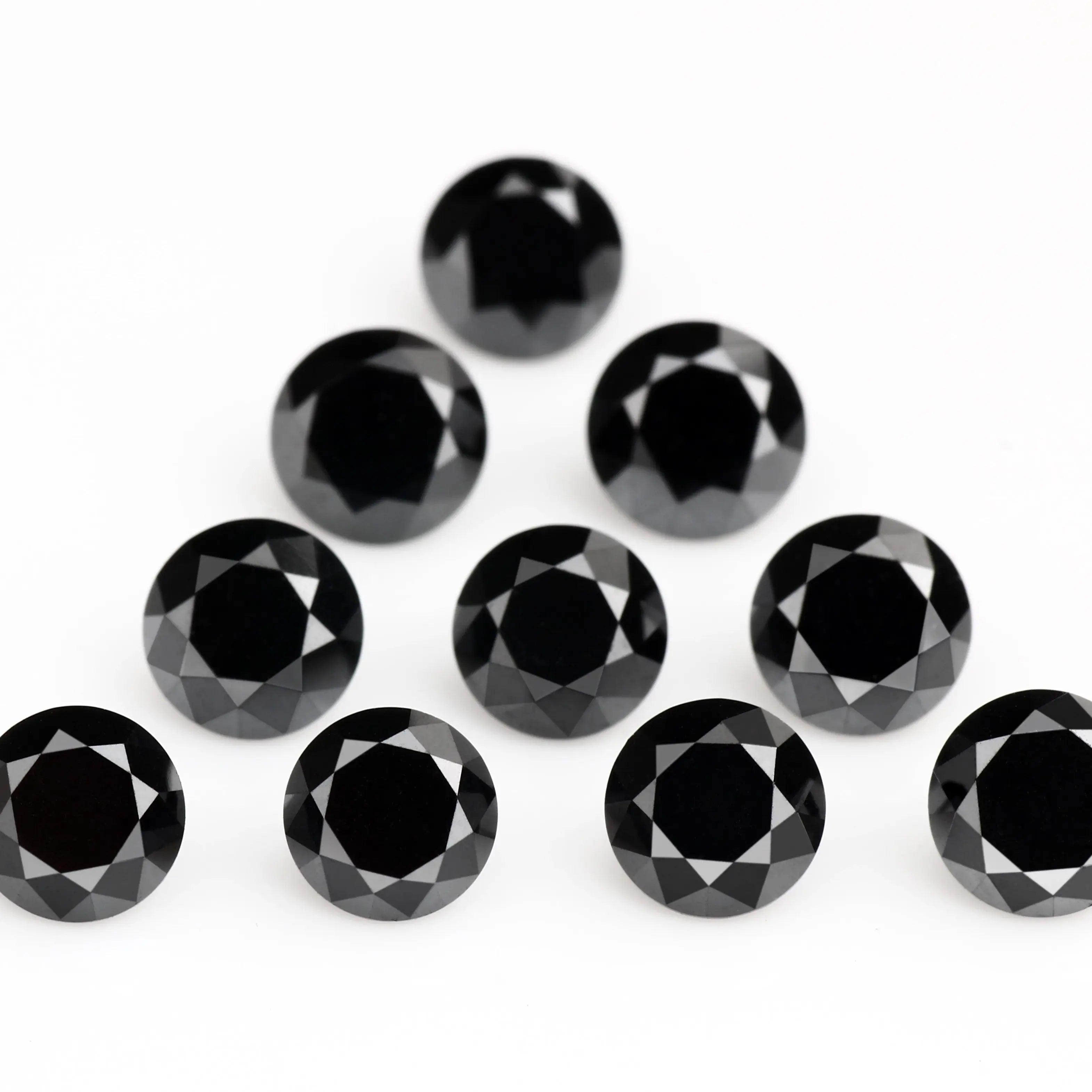 AAA Calibrated Round Brilliant Cut Natural Black Diamond Price/Piece - Blackdiamond