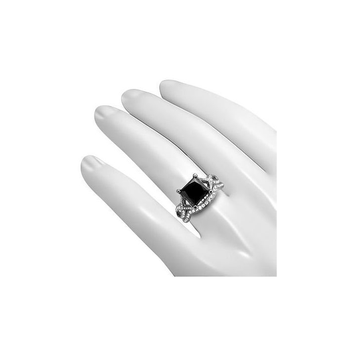 black princess diamond ring