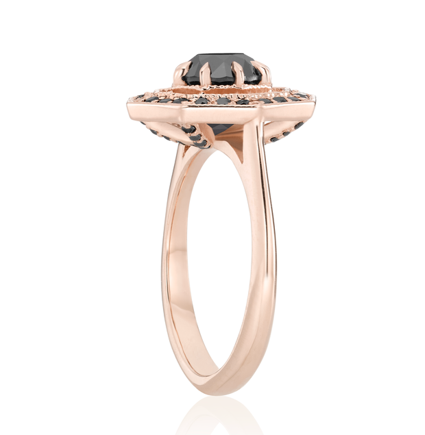 The Octa Black Diamond Ring 14k Yellow Gold - Blackdiamond