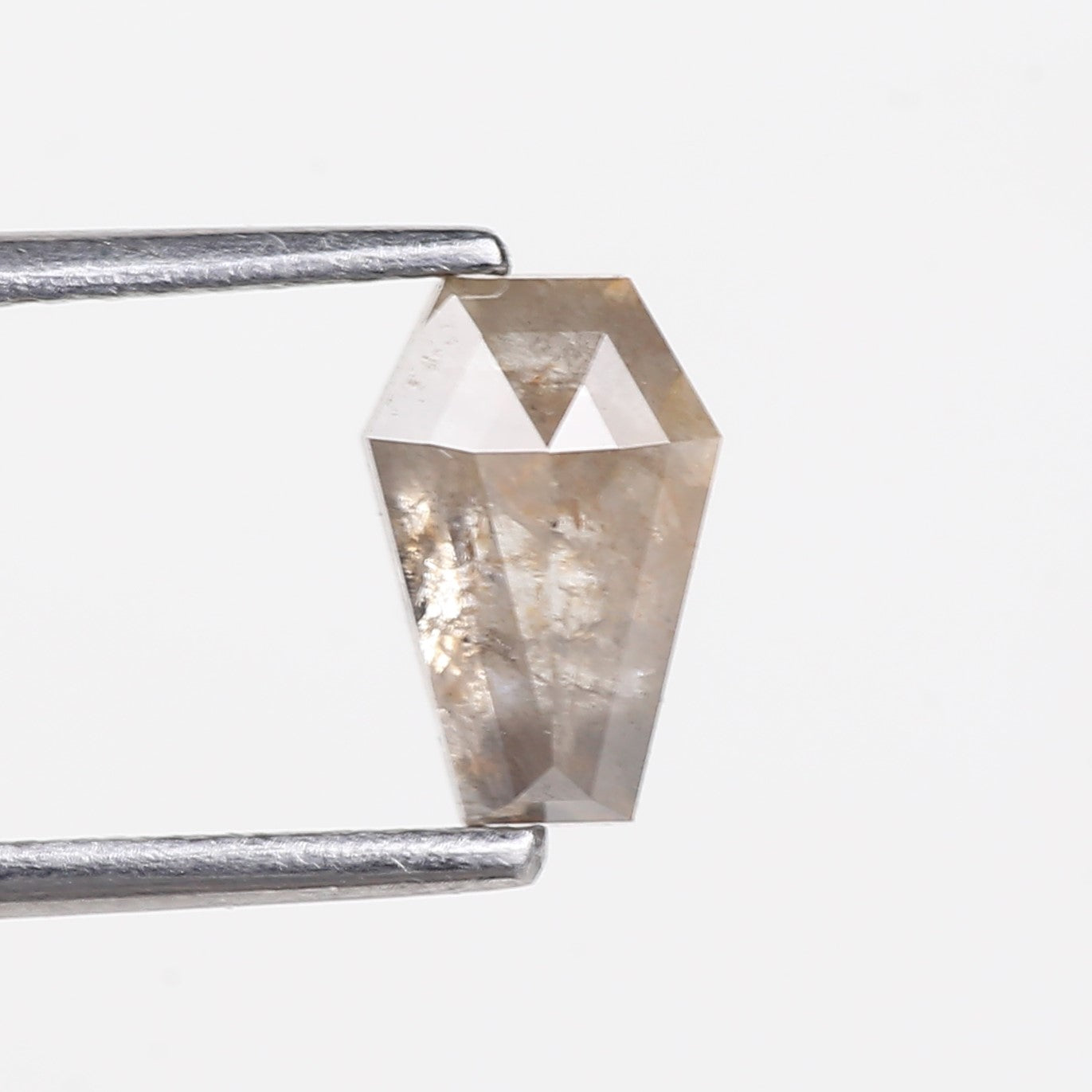 0.91 Carat Natural Coffin Salt and Pepper Diamond 7.90 MM
