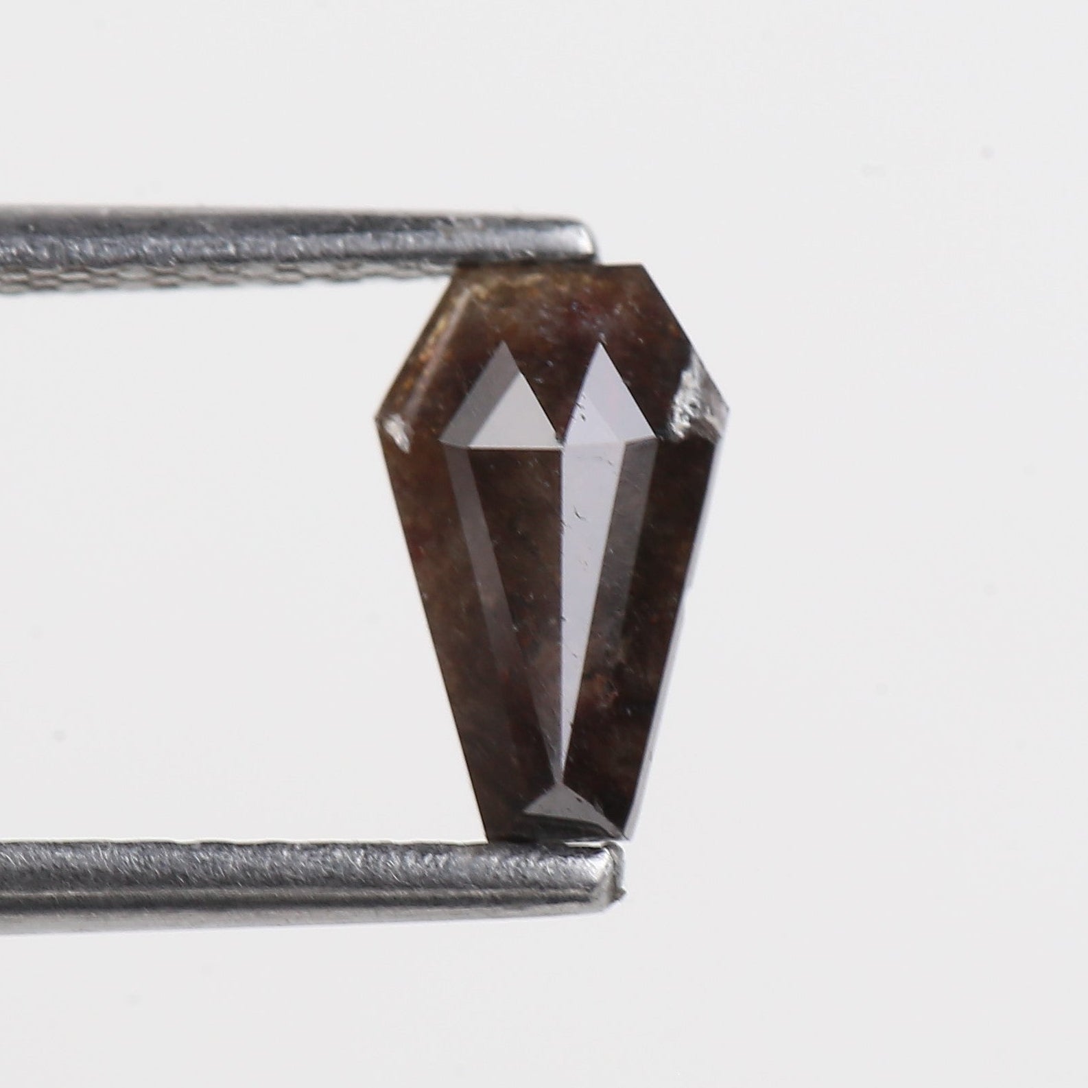 Faceted gemstone on a white background