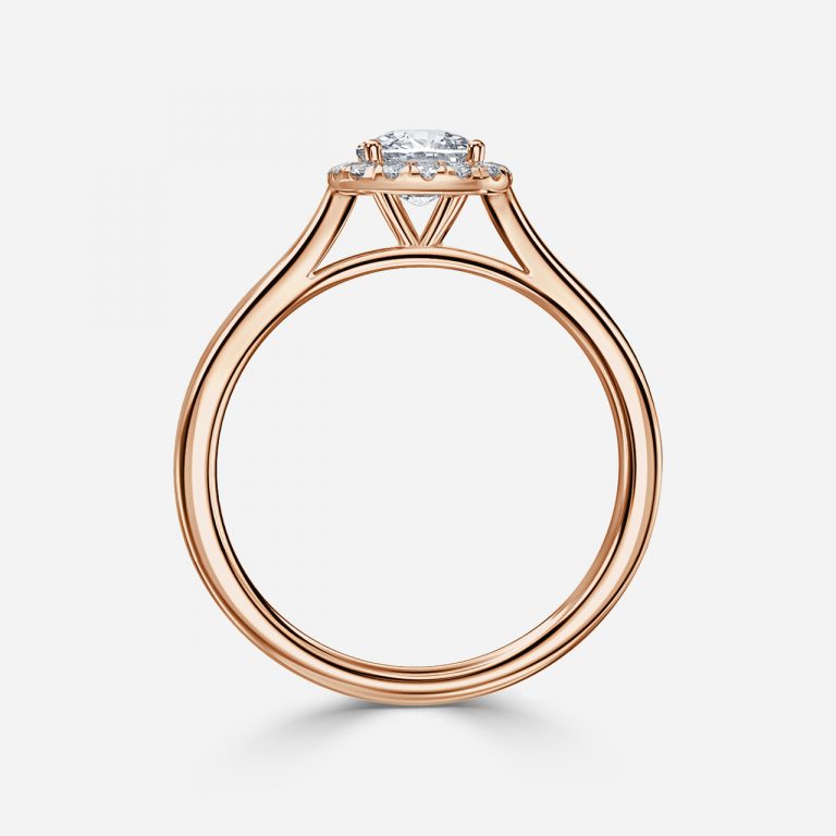 Kevi Cushion Halo Engagement Ring 14K / 18K Solid Gold