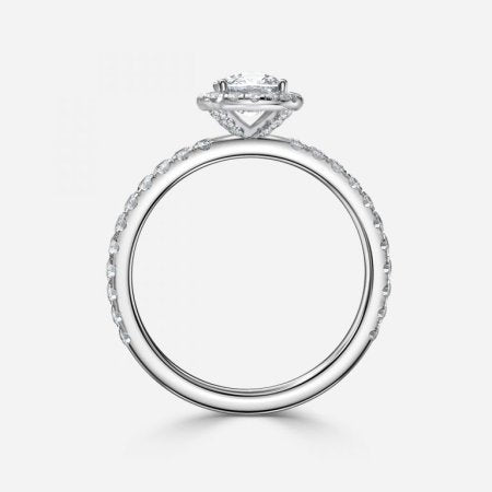 Killian Cushion Halo Engagement Ring 14K / 18K Solid Gold