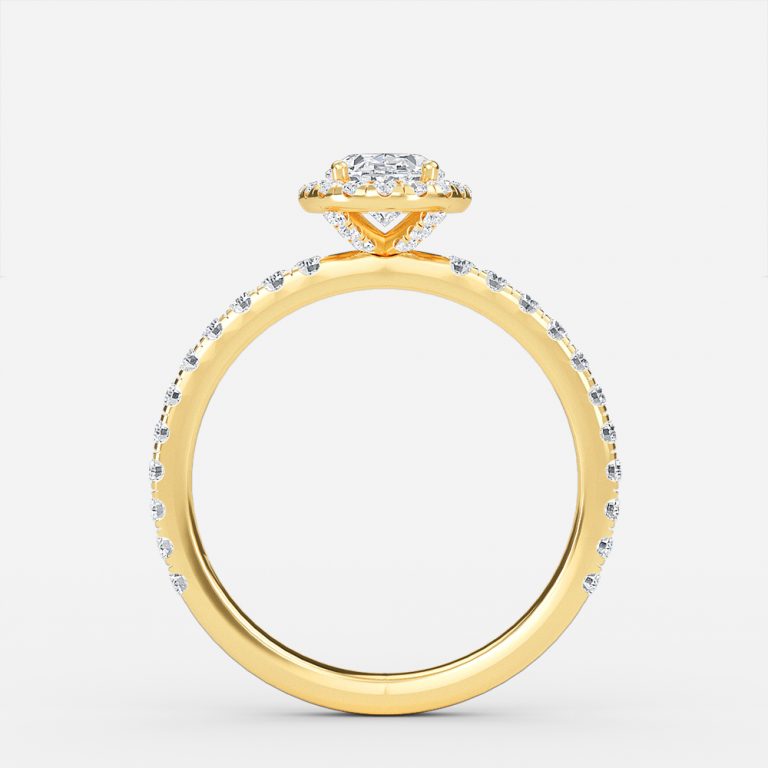 Killian Oval Halo Engagement Ring 14K / 18K Solid Gold