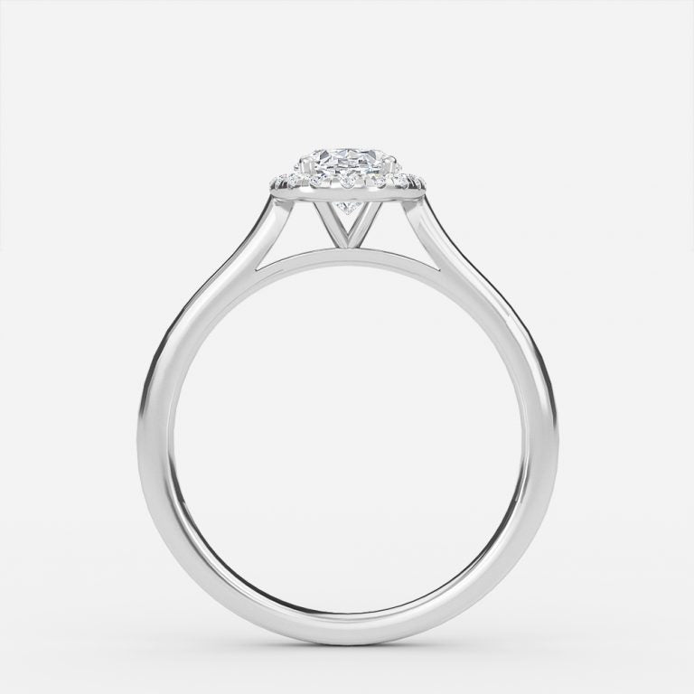 Kevi Oval Halo Engagement Ring 14K / 18K Solid Gold