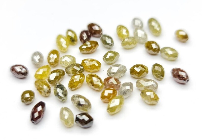 drum shape checker cut diamond beads