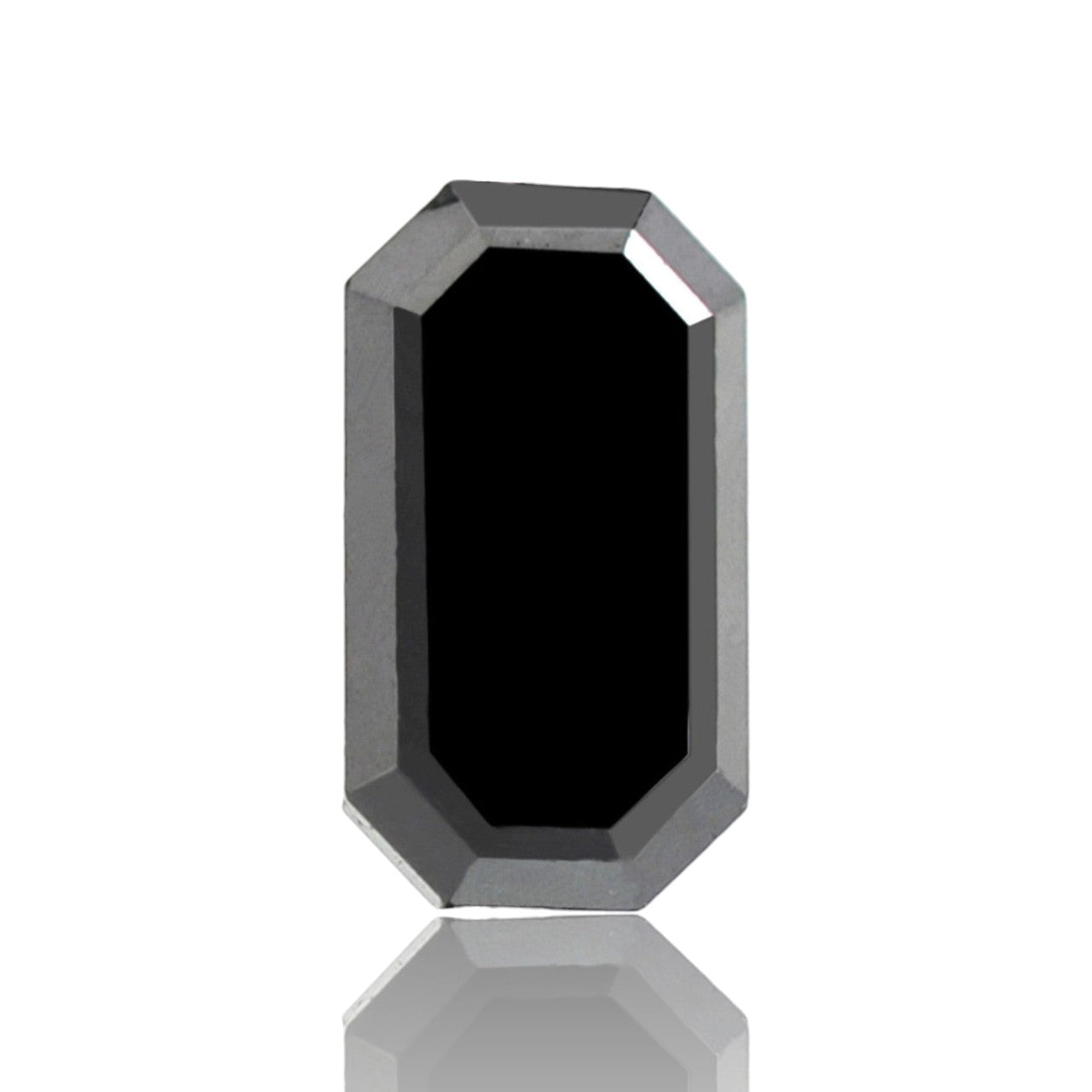 1.31 Carat Earth Mined Long Elongated Emerald Shape Diamond 8.5 X 4.5 X 3.4 MM Loose Natural Black Diamond Wedding Ring