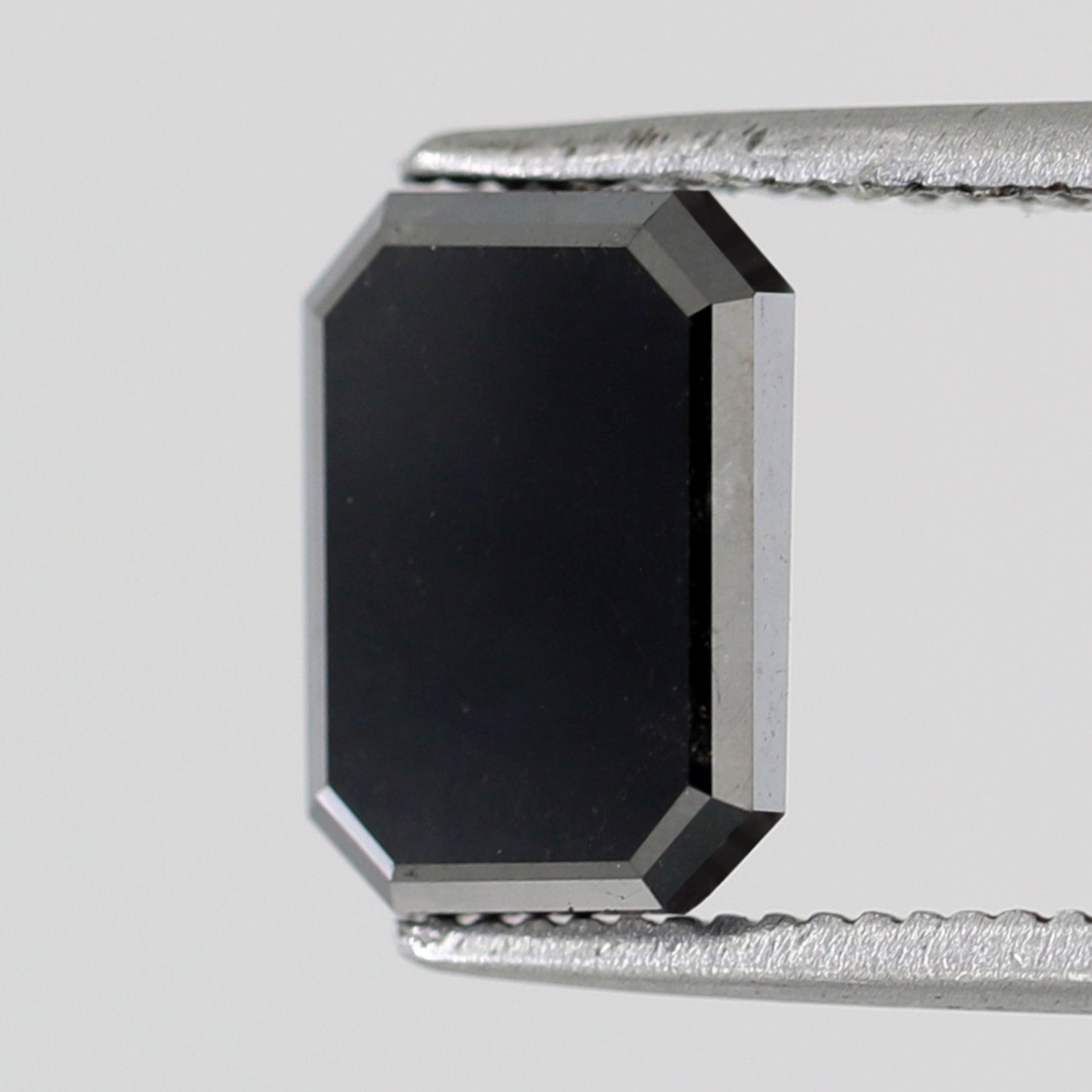2.47 Carat Emerald Shape Black Diamond Loose Natural Diamond Black Diamond For Prong Setting Ring