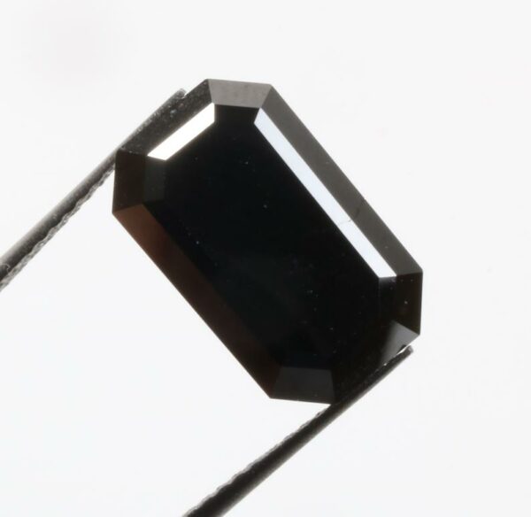 6 Carat Natural Emerald Cut Black Loose Diamond For Design Pendant Ring