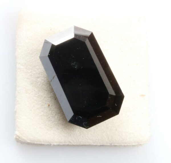 6 Carat Natural Emerald Cut Black Loose Diamond For Design Pendant Ring