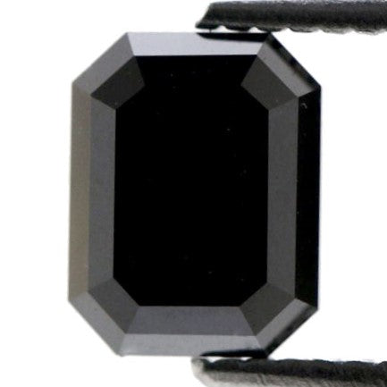 2.50 Carat Black Diamond Emerald Shape In AAA Quality For Minimalist Ring
