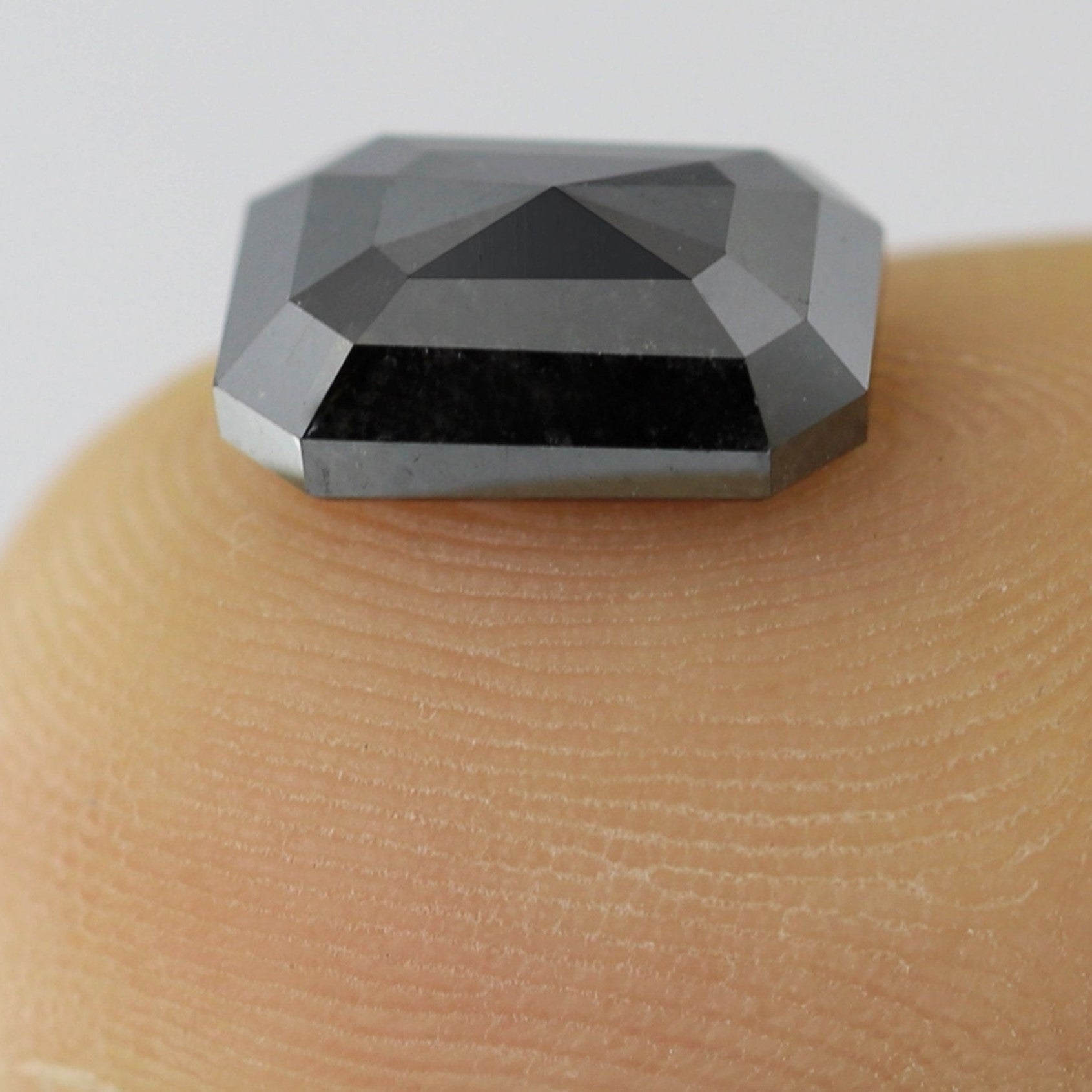2.47 Carat Emerald Shape Black Diamond Loose Natural Diamond Black Diamond For Prong Setting Ring