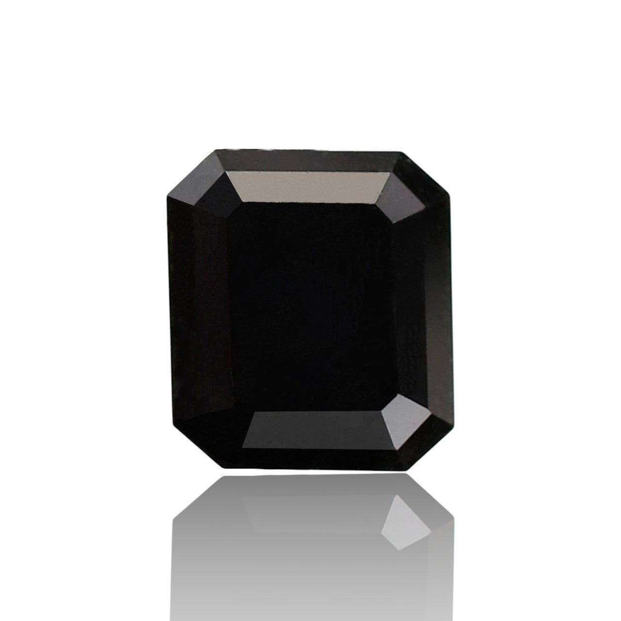 1.41 Carat Black Emerald Cut Diamond 6 MM AAA Quality Loose Natural Fancy Black Diamond