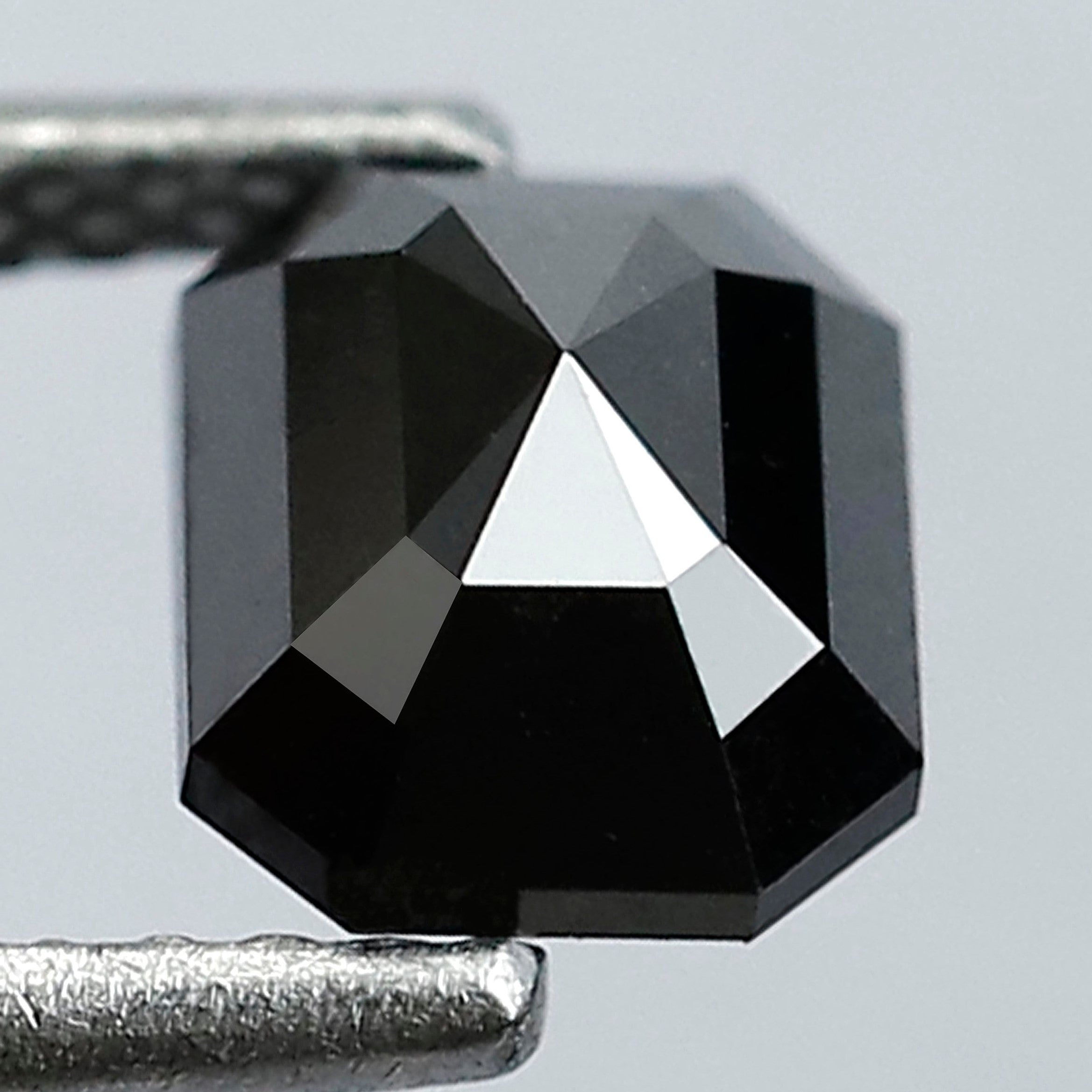 1.23 Carat 6 MM Fancy Black Emerald Shape Loose Natural Diamond AAA Quality Diamond For Engagement Ring