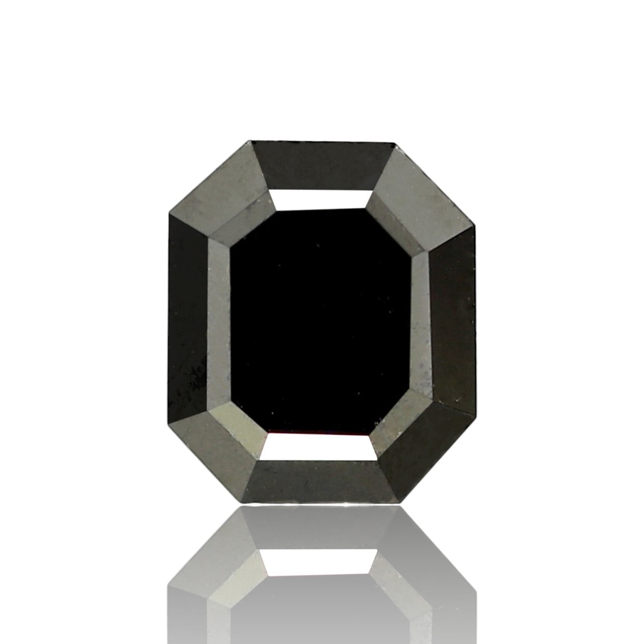 1.24 Carat Fancy Shiny Black Double Cut Emerald Shape Loose Natural Diamond For Unique Black Diamond Pendant And Ring