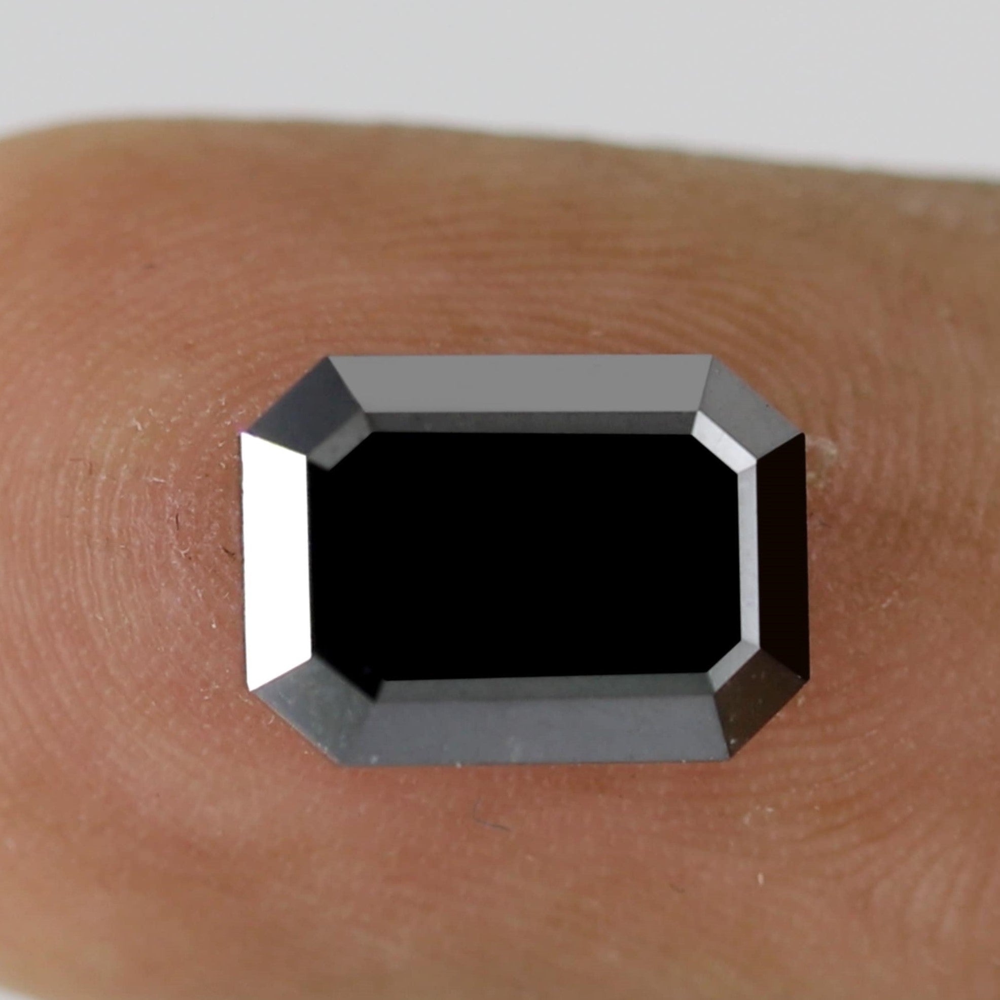 10 MM Black Diamond 3.24 Carat Stunning Emerald Shape Double Cut Excellent AAA Quality Natural Diamond Ideal For Making Custom Ring